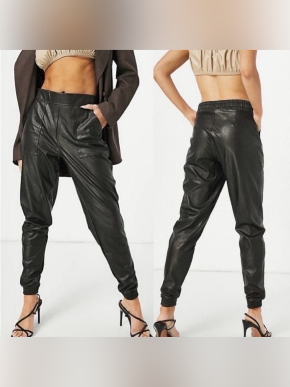 Spanx Faux Leather Jogger size Large